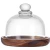 NBEADS Cupola da Dessert in Vetro con Base, Mini Domo Cake Cloche Cupola Vetrine Campane Cloche Display Server Vassoio per Cucina Festa di Compleanno Matrimonio, Diametro di la Campana di Vetro: 8cm