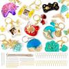 Mocoosy 182pcs Kit Stampi per Resina Epossidica, 32 Disegni Stampo in Siliconica per Artigianali, Realizzare Portachiavi Ciondoli, Ornamenti, Gioielli DIY