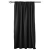 WOLTU Tenda Termica Oscurante Opaca, Tenda con Nastro per Binario, 250g/m² Pesantemente Isolante, per Soggiorno Camera da Letto, 135 x 175 cm, Nero