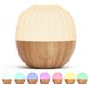 SALKING Diffusore di Oli Essenziali, 300ml Diffusore aromatico a grana di legno, Ultrasuoni Aromaterapia Diffusore con Luce bianca calda, Diffusore per Oli Essenziali Senza BPA, per Ufficio e Casa