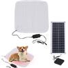 Generic Tappetino riscaldante solare per gatti - Cuccia riscaldante per animali domestici, coperta elettrica per animali domestici con batteria, riscaldatore per animali domestici ad alta efficienza energetic