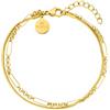 Purelei Sleeky Unison, bracciale da donna in acciaio inossidabile resistente, bracciale resistente all'acqua con perle di ametista, lunghezza regolabile 16-19 cm