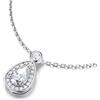 MomentWish Moissanite Collana a Goccia, 1 Carato Moissaniti Diamanti Ciondolo Collana Donna Argento 925 con Certificato Gra Gioielli Regalo per Donne Mama
