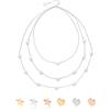inSCINTILLE Collana con Stelle e Cuori Pendenti Donna in Acciaio Inossidabile con Chiusura Regolabile, Collana Stelline multifilo ad 1/2/3 Fili con Confezione Regalo (3 Fili Stelle - Argento)