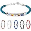 inSCINTILLE Bracciale Uomo Acciaio Simboli Nautica Rosa dei Venti, Regolabile 18-22 cm, Confezione Regalo Inclusa, Braccialetto Acciaio Inox, Bracciali Uomo (Bandiere Nautiche, Blu)