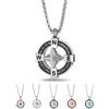 inSCINTILLE Collana Uomo Acciaio Ciondolo Rosa dei Venti, Lunghezza Regolabile 48-53 cm, Confezione Regalo Inclusa, Collanina Uomo Pendente, Catenina (Rosa dei Venti e Bussola)