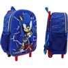 mybagstory Garcon Sonic - Zaino con ruote 3D, blu, per bambini, scuola materna, scuola materna, scuola materna, scuola materna, scuola materna, zaino da ragazzo con spalline regolabili, idea regalo