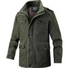 pvucpot Giacca Militare Calda Invernale Cappotto con Cappuccio Giubbotto Imbottito in Cotone Uomo Staccabile a Vento Parka da Esterno Media Lunga