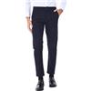 Ciabalù Pantaloni Uomo Invernali Eleganti in Cotone Caldo Tinta Unita Regular Fit Modello Chino Tasca America da Lavoro per Ufficio (IT, Numero, 50, Regular, Regular, Blu)