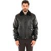 Ciabalù Giubbotto Uomo Invernale In Pelle Sintetica Giacca Biker Aviatore Slim Fit (XXL, Nero)