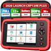 LAUNCH CRP129e Plus OBD2 strumento diagnostico per auto con tutti i sistemi, 12+reset ABS/EPB/DPF/SAS/TPMS Reset/bilanciamento batteria/codifica iniettore/olio/valvola a farfalla, aggiornamento