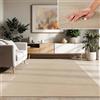 Paco Home Tappeto Moderno e Morbido per Soggiorno a Pelo Corto Lavabile Fluffy Uni Effetto Pelliccia Senza Tempo Elegante Antiscivolo Facile da Pulire, Dimensione:140x200 cm, Colore:Beige 2