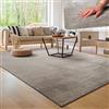Paco Home Tappeto Moderno e Morbido per Soggiorno a Pelo Corto Lavabile Fluffy Uni Effetto Pelliccia Senza Tempo Elegante Antiscivolo Facile da Pulire, Dimensione:200x280 cm, Colore:Grigio