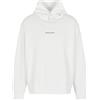 Armani Exchange Small Front And Back Cotton French Terry Felpa con Cappuccio, Bianco Sporco, XL Uomo