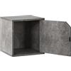Shally Dogan Mensola Cubo da Muro con 1 Anta, Pensile a Parete, Scaffale Ideale per Cucina, Bagno, Ufficio, Mobile Sospeso 35 x 35 cm Libreria Versatile in Legno, Scaffalatura Design Moderno (Cemento)