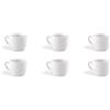 Excelsa Eclipse Set 6 Tazzine da Caffè Bianche, Ceramica Stoneware, Capacità 70 Ml.