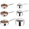 MasterPRO GIRO - Set di pentole - Include pentole e padelle - Acciaio inox - Rivestimento antiaderente - Adatto per il forno e per tutti i piani cottura