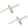 DEKAROX Set di 2 pale per Bosch Siemens 00091027 per robot da cucina MUM ProfiMixx - 166 x 79 x 31 mm plastica bianca inclusa in MUZ4DS2 MUZ4DS3 MUZ8DS1 MUZ8MP1