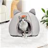 Sudadera Cuccia per gatti, 36 x 36 x 40 cm, lavabile, grigio,cubo moderno, cuccia per gatti e cani di piccola taglia