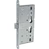 BMH 1758.00009 - Serratura per porta di fuga DM65 PZ72, universale, a 1 anta, 24 mm, con fori per rosette, in acciaio inox 1758, colore: Argento