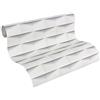 A.S. Création Carta da parati Authentic Walls effetto 3D, 10,05 m x 0,53 m, grigio e bianco 302481