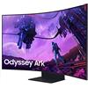 Samsung Monitor Gaming Odyssey Ark (S55BG970), Curvo (1000R), 55'', 3840x2160 (UHD 4K), Mini-LED, HDR10+, 165Hz, 1ms, Freesync Premium Pro, HDMI,USB, WiFi, Bluetooth,Casse Integrate,HAS, Versione 2022