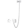 Elli Orecchino Donna Stelle Mezza Luna Tendenza in Argento Sterling 925