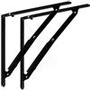 SOTECH 1 Paio SO-TECH® Reggimensola Pieghevole Prolunga da Tavolo / 305 x 305 x 27,5 mm/Acciaio nero/con Arresto/Capacità di