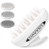 LISAAVO Scalp Massager Hair Growth, Scalp Brush, Hair Massager Scalp, Head Massager for Hair Growth, Shampoo Brush for Women Men Wet Dry Use, 3 Hardness Level Scalp Scrubber White