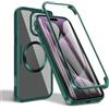 yanasuo Cover per Samsung Galaxy S22 Plus,[Compatibile con MagSafe] 360 Gradi Rugged Custodia,con Protezione per Lo Schermo,antiurto,resistente,Fronte Retro Doppia custodia Case-Verde