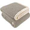 IlGruppone Il Gruppone Passione Casa Coperta Plaid in Pile Sherpa Invernale, Morbida e Calda,400 Gr/Mq Coperta Pelosa Tinta Unita Con Lavorazione Divano in Finta Pelliccia (Matrimoniale, Beige-Dove)