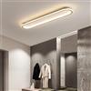 TZSMUM LED 3 Temperatura Colore Plafoniera Interno Moderne Rettangolare Lampada da Soffitto 3000K/4000K/6000K Plafoniere Lungo Alluminio Plafoniera Soggiorno Corridoio Scale (Oro Luce Neutra,120cm)