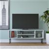 Hanah Home Supporto per TV, melammina, Bianco, Taglia Unica