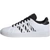 adidas Grand Court Base Shoes, Scarpe Donna, Ftwr White/Ftwr White/Core Black, 43 1/3 EU