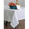 ESSE HOME - Tovaglia: Rettangolare - Quadrata -Rotonda -Ovale. Fiandra Jacquard Puro Cotone - ASSISI (S 180x300, BIANCO)