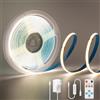 PAUTIX COB LED Strisce Natürliches Weiß 4000K, 24V 3m 1440LEDs Super Bright dimmerabili Luci a nastro LED sotto l'armadio con telecomando RF a 13 tasti per cucina Camera da letto Casa fai da te