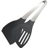 Pedrini Gadget Pinza per Hamburger, Acciaio Inossidabile, Nero, 26x7.5x10 cm