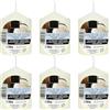Etrexonline Set 6 Candele Profumate Colore Bianco, Candela Profumate Cocco 70x57mm Durata 24 ore