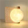 INSSISAIN Lampada lunare con sveglia, 10 toni rilassanti, luce colorata, sveglia per tavolo, camera da letto, soggiorno, doppio allarme, funzione snooze, 10 suoni
