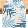 Dokeleen Runner da Tavolo Moderno Foglie Runner Tavola Poliestere Lavabile Tovaglia Per Interni Esterni Feste Soggiorno Decorazione 33x183cm