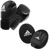 adidas Set, Composto da Guanti da Boxe e guantoni, Ideale per Un Allenamento di 2 Adatto grattare Unisex Adulto, Nero