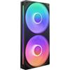 NZXT F240 RGB Core - Telaio singolo 240 mm con 2 ventole RGB 120 mm - Controllo velocità illuminazione - Alta pressione statica e flusso d'aria - Cuscinetti fluidodinamici - 8 LED aRGB - Nero
