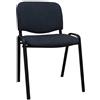 SEDIAOFFICE - Sedie Ufficio Senza Ruote, Sedia Scrivania Ergonomica, per Studio, Sala D'Attesa, Sala Riunioni e Conferenze, Comoda Sedia Ufficio in Tessuto Economica (Base, Grigio)