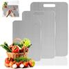 Tapis Design Titanio Tagliere per Cucina, Acciaio Inox Alimentare, Yamato per Carne, Verdura, Frutta, Facile da Pulire e Lavabile in Lavastoviglie, 39 × 28 cm