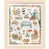 LANARTE Kit Punto Croce Contato Quattro Stagioni Decorativi per Pareti ca. 52 x 63 cm Set Fai da Te Creativo Adulti Ricamo Casa Decor Arte da Parete Kit per Hobby Cross Stitch