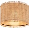 Briloner Lampada da soffitto con paralume in paglia, attacco E27, max. 10 W, plafoniera, boho, e 40 x 28 cm (DxH), natura
