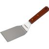 FMProfessional Paletta per ferro, paletta professionale per cottura alla griglia e alla griglia, paletta per hamburger, acciaio inox e manico in legno, 30 x 7 cm, 1 pz.