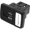 snowchecking 735547937 Presa AUX per lettore multimediale USB per Fiat 500 500C per Punto per Panda, adattatore audio per auto parte di ricambio nero