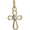 NKlaus Croce ciondolo battesimo 333 oro giallo crocifisso oro 8 carati croce 16x10mm 8002