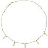Breil, Collezione Stylize, Collana Donna in Acciaio Stile Minimal con Pendenti Esagonali in Acciaio Lucido, Chiusura a Moschettone, Lunghezza Regolabile 37-47 cm, Idea Regalo Donna